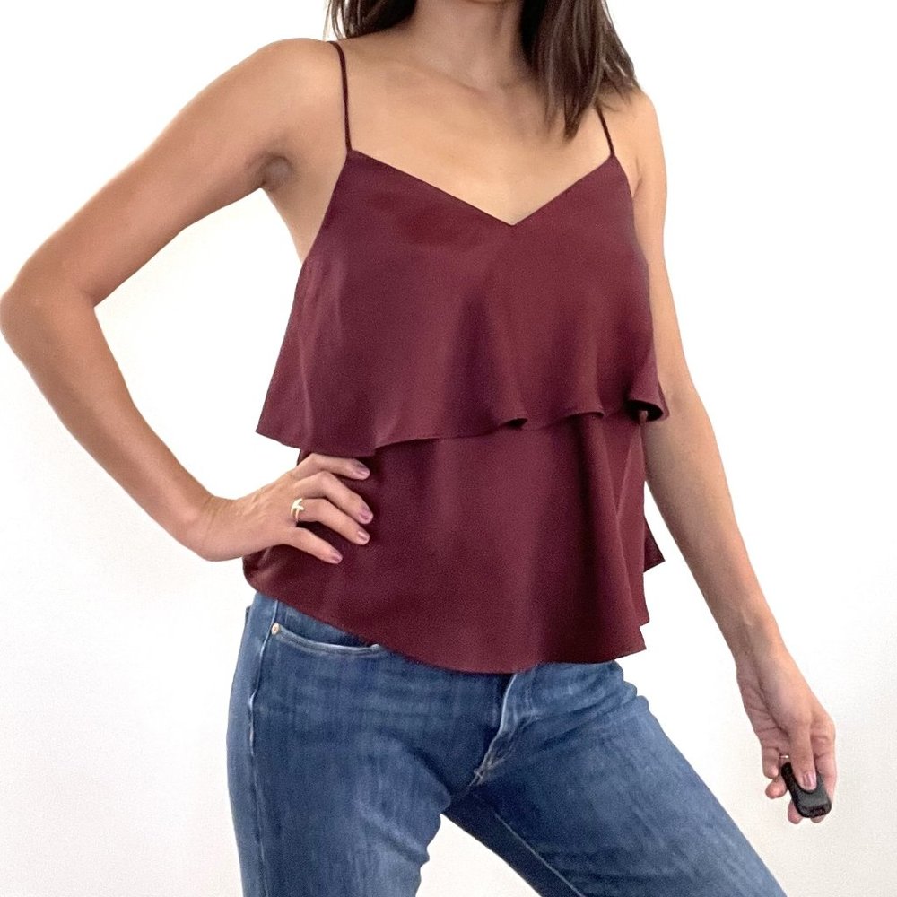 Express Tiered Cami, Burgundy, NEW W/O Tag, XS